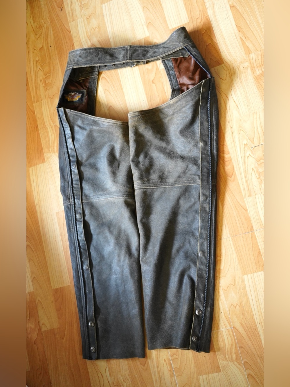 Harley Davidson Leather Suede Chaps Women’s Billings Brown Sz Medium GUC